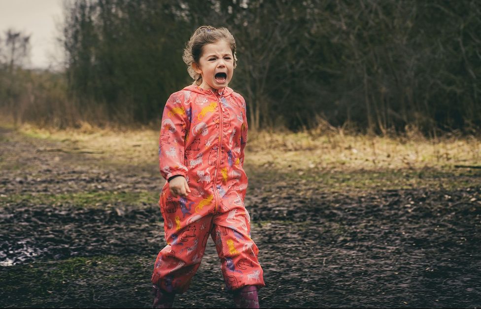 girl about to throw a tantrum